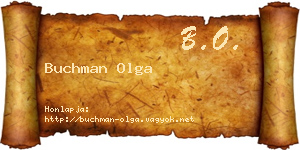 Buchman Olga névjegykártya